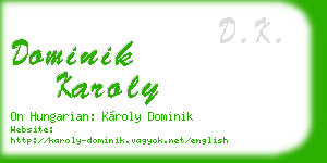dominik karoly business card